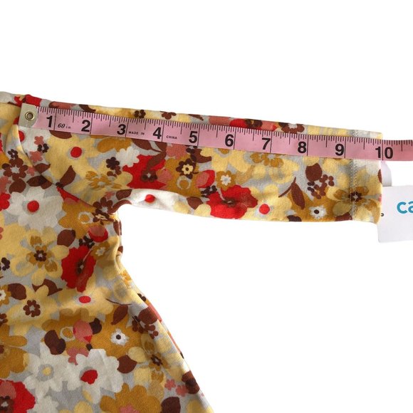 Carter's Baby Girls Long Sleeves Shirt Flowers Leaves Fall Colors Size 9 M - Picture 6 of 8